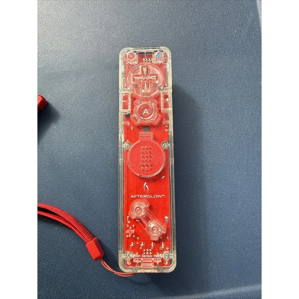 After Glow Red Nintendo Wii Remote Controller! ~ Work Great! ~ Fast Shipping!